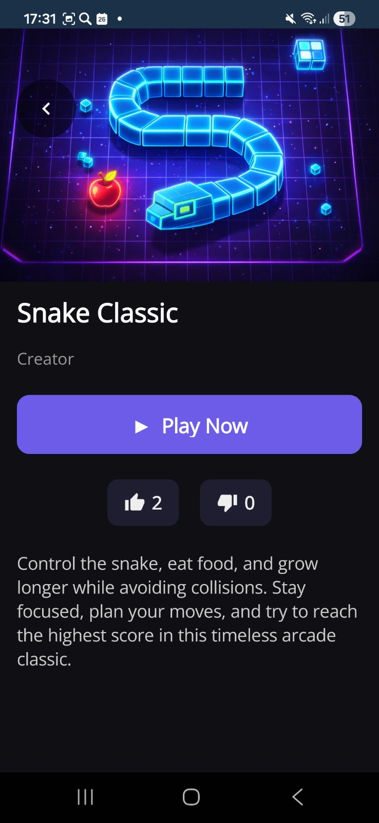 Game details view